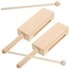 Abaodam 2sets Strumenti Percussione in Legno Strumento Musicale Blocchi Di Legno Con Bacchette Ritmiche Per Adulti Principianti e Professionisti
