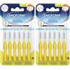 Emoform Scovolino Interdentale Emoform Giallo 6 Pz. con Tecnologia SoftCare per un Contatto Extra Delicato sulle Gengive grazie alle Setole Morbide - Impugnatura Antiscivolo con Cappuccio per l'igiene Orale