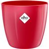 Elho brussels diamond round 22cm vaso da fiori - Lovely Red | Ø 22.4 x Alt. 20.1 cm | Adatto per interni | Plastica riciclata al 100%