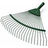 PARENCE PARENZA. Testa di rastrello a lama 22 denti fini - Rastrello da giardino in metallo 40 x 40 cm - Per foglie, tagli d'erba e piccolo terreno - solo testa senza manico