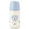 Suavinex Wild&Free Biberon a Flusso Medio con Tettarella SX Pro 3+ Mesi - 270 ml - Azzurro