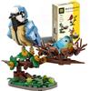 LUXEBLOCKS Blue Tit Bird Building Set - 139 pezzi modello di uccellino madre e bambino con ali e nido snodabili, diorama naturale per casa e ufficio, progetto creativo per gli amanti degli uccelli