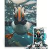 JIANGENNF Puzzle per adulti da 1000 pezzi con pulcinella di mare atlantica, gioco pratico, attività divertenti da fare a casa, ottimo regalo per gli appassionati di videogiochi 38x52cm