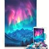 JIANGENNF Puzzle per ragazzi Aurora da 1000 pezzi, giocattolo fai da te, taglio di precisione, con pezzi di forma casuale completamente ad incastro, 38x26cm