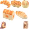 Anboor Set di 5 giocattoli da spremere, per la cucina e la cucina, per bambini, artificiali, per pane tostato, bacchette, challa al burro, profumati