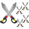 pclapora 10 Pezzi Spade Gonfiabili Spada Pirata Giocattolo Costumi Cosplay Feste | 70 cm Spade di Plastica Decorazione Fotografica per Compleanno a Tema Halloween e Accessori per Bambini e Adulti