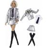 Codulu Vestiti per bambole da 11,5 pollici-Completi-#93-G | 4 pz/set,giacca in pelle camicie gonna stivali,bambola americana 30cm,bambola BJD 1/6,regalo per bambini