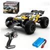 X-Verse 16102PRO - Auto telecomandata con motore brushless, scala 1:16, 4WD, fuoristrada, 70 km/h, fuoristrada, giocattolo per adulti, 1 batteria (giallo)