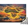 BWLPRNDZJGLQ Fauna Africana Puzzle 1000 Pezzi Carta per Adulti Paesaggio Naturale Africa Puzzle per Adulti Relax Interazione Familiare Decorazione Casa Regalo 38x26cm/1000pcs