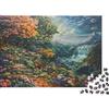 BWLPRNDZJGLQ Paesaggio Bosco da Sogno Puzzle 1000 Pezzi Carta per Adulti Cascata Montagna Natura Colorata Gioco di Puzzle 1000 Pezzi Relax Decorazione Casa Regalo 38x26cm/1000pcs