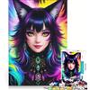 JIANGENNF Puzzle da 1000 pezzi per adulti con attraente ragazza anime in computer grafica, gioco pratico, decorazione per la casa, collezione d'artista, belle arti 38x26cm