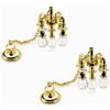 TERJBG 2 lampadari in miniatura in oro per illuminazione della casa delle bambole | Accessori in miniatura e decorazioni per case delle bambole, mini lampada come modello fai da te per la decorazione della