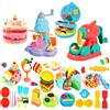 YATOSEEN Set di Pasta modellabile Colorata 4 in 1, Macchina per Fare Hamburger e Noodles al Gelato, Kit di Utensili per Plastilina da 24 Colori di Pasta
