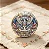 Generic Challenge Coin - Medaglione patriottico con aquila e campana, in lega, con bandiera americana, elegante ricordo festivo per collezionisti del 4 luglio