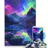 JIANGENNF Puzzle da 1000 pezzi per adulti, Aurora Boreale e Notte Stellata, Gioco Impossibile, Per passare il tempo durante le vacanze, Regalo di compleanno, Regalo di viaggio, 38x26cm