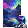 JIANGENNF Puzzle da 1000 pezzi Aurora boreale e notte stellata, giocattolo antistress, divertente e spiritoso, adatto come decorazione da scrivania 50x75cm