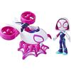SPIDEY AND HIS AMAZING FRIENDS Marvel Ghost-Spider Copter, Action Figure in scala da 10,2 cm con veicolo e accessori, giocattolo super eroe prescolare