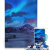 JIANGENNF Puzzle da 1000 pezzi per adulti, Aurora Boreale Islanda, Gioco per famiglie, Divertimento a casa, Regalo di compleanno, Regali, 38x26cm