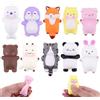 Anboor 10pcs Mini Squishy Giocattoli Animali Kawaii Squishy Giocattoli per Zaini, Mini Maiale, Pinguino, Coniglio, Giocattoli sensoriali per bambini (modelli casuali)