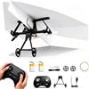 XUDUOO Kit aereo di carta radiocomandato, aereo elettrico fai da te con eliche | Giocattolo volante pieghevole leggero con stabilizzazione giroscopica, telecomando a 2,4 GHz, giocattolo aereo regalo per