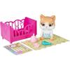 Simba - Pamper Petz gattino, interattivo, misura 15 cm, con pannolino con funzione cambia colore, zampa magica e lettino, +3 anni, 105950211