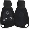 kwmobile Custodia Coprichiave Compatibile con Mercedes Benz con 2-3 tasti Cover - Copritelecomando Chiave Auto - Copri Chiavi Macchina Effetto Carbonio