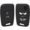 kwmobile Custodia Coprichiave Compatibile con VW con 3 tasti (solo Keyless Go) Cover - Copritelecomando Chiave Auto - Copri Chiavi Macchina Don't touch my Key