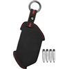 Rondrive Custodia per chiave intelligente compatibile con portachiavi Kia 2024 2025 2026 Sportage K4 K5 GT-Line Telluride 2027 Carnival Sorento EV6 EV9 in pelle scamosciata, nero