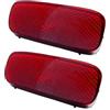 CRDSGGI Compatibile Con Citroen Per C1 2005-2014 Copertura Carrozzeria Parte Dell'auto Sinistra + Destra 1 Paio Rosso Riflettore Paraurti Posteriore OEM: 9659830680