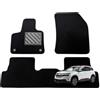MTC Automotive Tappetini Citroen C5 Aircross dal 2018 Plug-in Hybrid, Set 4 Pezzi Neri | Tappetini Auto in Moquette Nera con Battitacco in Gomma Rinforzata Bottoni di FIssaggio e Aderenza Stabile al Modello