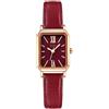 TOOCAT Orologio da polso da donna, mini, ultra sottile, elegante, semplice, quadrato, al quarzo, con cinturino in pelle, impermeabile fino a 30 m, analogico, per donne e studenti
