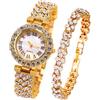 Generico Orologi d'oro di lusso da uomo | Orologi da polso da donna alla con strass,Strumento di cronometraggio adatto per appuntamenti, casa, uffici, viaggi, feste, viaggi di lavoro