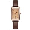 TOOCAT Orologio da polso da donna, mini, ultra sottile, elegante, semplice, quadrato, al quarzo, con cinturino in pelle, impermeabile fino a 30 m, analogico, per donne e studenti