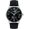 Breil, Orologio Uomo Solo Tempo, Acciaio e Pelle Nera, Cassa 39 mm | Collezione Belmont, Movimento Al Quarzo, Chiusura a Fibbia, Idea Regalo Uomo