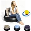 MeYuxg Divano Gonfiabile con Pompa, Rivestimento in Peluche Sdraio Gonfiabile, Poltrona Gonfiabile Impermeabile per Interni, Esterni, Casa, Viaggi e Feste in Spiaggia (Grigio)