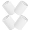 UTHCLO Scatole Rotonde Floreali in Cartone Bianco, 4 Pezzi, Mini | Carta Liscia, Formato Portatile 8x6x6cm, per Bouquet e Fiori Secchi, Ufficio e Tavoli Ristorante
