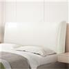 BUAOGDVG Copritestiera Letto Matrimoniale Ecopelle Copri Testata Letto | Una Piazza E Mezza Elastica Universale Copertura per Testiera per Letto Protezione(White,1.5-1.7m)