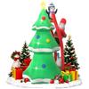 Suusolny Albero di Natale gonfiabile XXL, 240 cm, con Babbo Natale, pupazzo di neve, LED, decorazione natalizia, decorazione natalizia, decorazione invernale, illuminazione festiva
