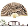 Generic Ventaglio da parete gigante stile cinese sfondo Decor | Ventaglio decorativo per festival musicali, feste, spettacoli, matrimoni, soggiorno, studio, donne e uomini