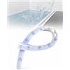 Generico Barriera d'acqua in silicone con ventose, altezza 38 mm, flessibile e rimov | Base larga 40 mm con ventose; altezza 38 mm; silicone flessibile e tagliabile; per doccia, vasca(140cm/55.12in)