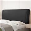 BUAOGDVG Copritestiera Letto Matrimoniale Ecopelle Copri Testata Letto | Una Piazza E Mezza Elastica Universale Copertura per Testiera per Letto Protezione(Black,1.5-1.7m)