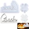 NVGVUP 2 stampi in silicone con motivo a quadrifoglio, 3D, per gesso | Stampi in silicone per candele, sapone e fai da te, decorazioni creative per la casa e progetti natalizi