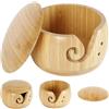 Gusmigus Ciotola per Porta Filati con Coperchio 15 x 15 x 8 cm | Yarn Bowl Portatile Maglieria Ciotola per Lavori ad Ago, Uncinetto, Maglia
