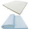 Baldiflex Emporio Topper Correttore Materasso Matrimoniale in Memory Foam Fresh Wave, Fodera in Silver Safe Sfoderabile, Fresco, Traspirante, ergonomico, antiacaro, 160 x 200 cm h 6 cm
