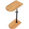 Falyrex Tavolino a forma di C in bambù, girevole a 360°, regolabile in altezza, 42-82 cm, comodino per soggiorno, camera da letto, ufficio, divano letto