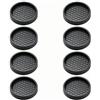 YFYWINSH Set di 8 sottobicchieri rotondi in gomma da 5 cm per mobili, antiscivolo, ideali per mobili pesanti, protezioni per pavimenti per letti, armadi, divani, sedie, tavoli e pianoforti, colore nero