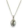 OVUNQUE PROTEGGIMI Medaglia Carlo Acutis in Acciaio Inox 2x1,2 cm, Ciondolo Ovale con Catena, Confezione Regalo, Catena 45 cm