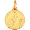 SHALOM - Medaglia san Giuda Taddeo In Argento 925 Bagnata Oro. Diametro 1,4 Cm