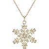 EVER FAITH Inverno Fiocco di neve Pendente Collana Rhinestone Cristallo Christmas Jewelry per Donne Ragazze
