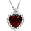 Rizilia Cuore dell'Oceano Collana Donna CZ Oro Pietra Portafortuna | Multicolore Pietra Preziosa Zircone Cuore, Placcato Oro Bianco Ciondolo di Tendenza, Catena 45cm+5cm, Confezione Regalo